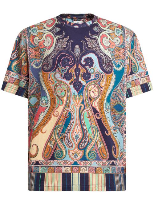 Paisley-print T-shirt - Neutrals