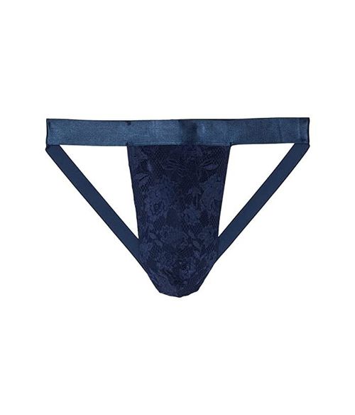 Never Say Never Underwear Men's Medium Blue Stretch Jockstrap ERK565