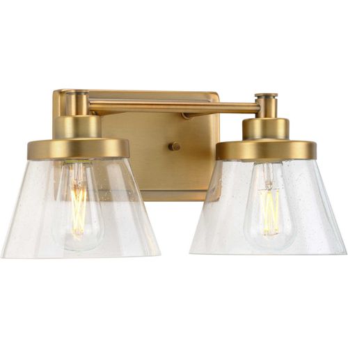 Vintage Brass Two Light Bath Bracket from the Hinton Collection