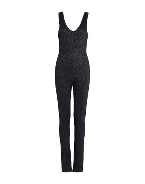 Woman Jumpsuit Black Size M Polyamide, Metallic fiber