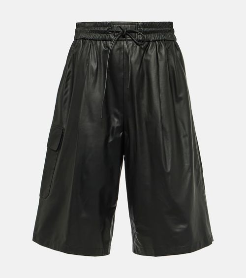 Leather Bermuda shorts