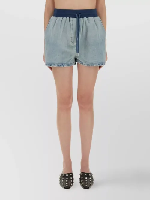 Moschino - elastic waistband shorts with functional pocket