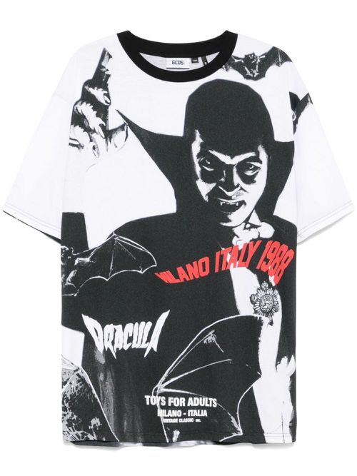 Dracula-print T-shirt - Black