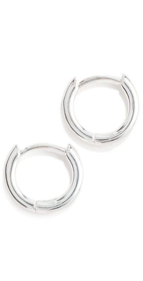 Demi Skinny Huggie Hoops Silver One Size