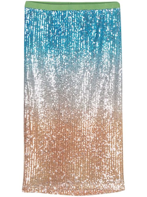 Sequin-embellished midi skirt - Blue