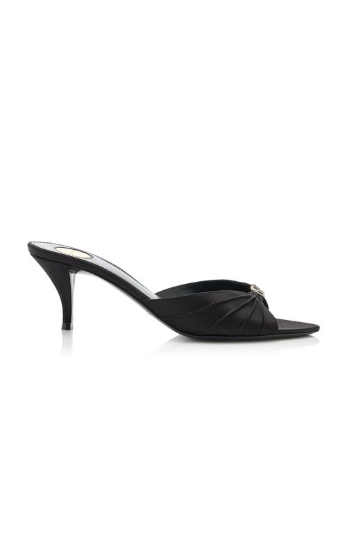 Jerry Crystal Crepe-Satin Mules - Moda Operandi