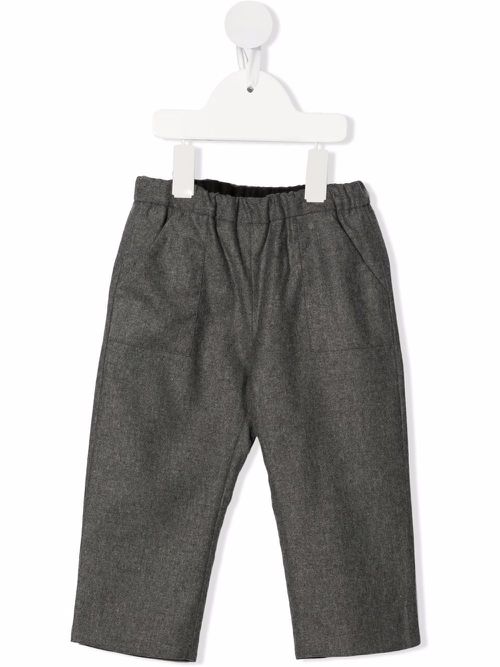 Slim-cut tailored trousers - Grey