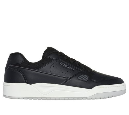 Skechers Men's Koopa Court - Tiebreak Sneaker in Black, 8 | Synthetic/Leather/Textile