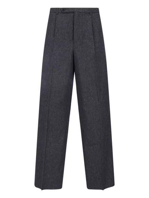 Men's Wide-Leg Wool Trousers