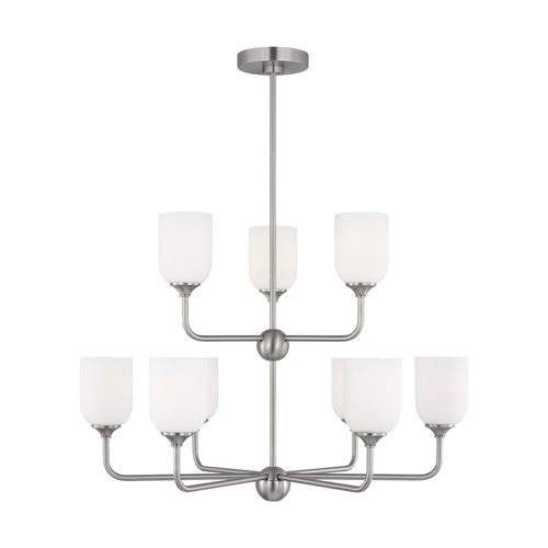 Brushed Steel Chandelier from the Emile Collection