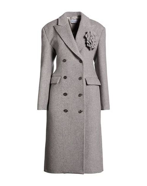 Woman Coat Grey Size 2 Wool, Polyamide