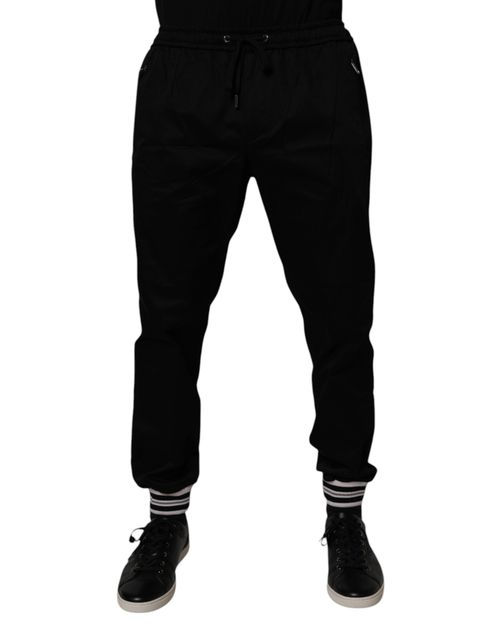 Cotton Stretch Joggers — Black