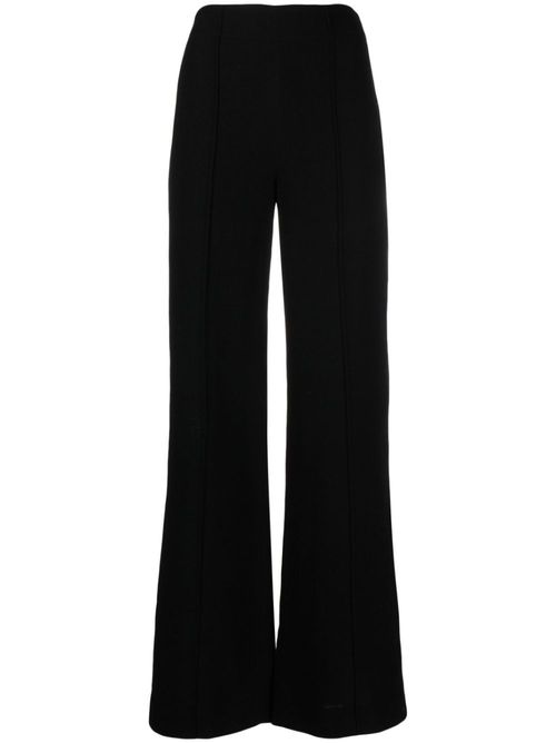 High-waist flared trousers - Black