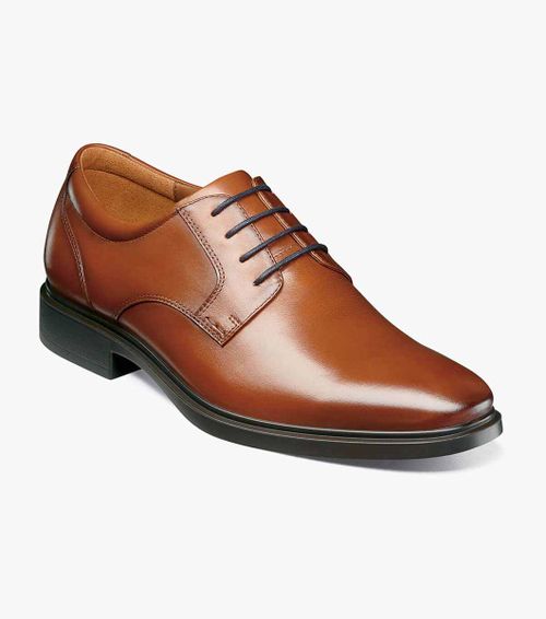 Florsheim Shoes Forecast Waterproof Plain Toe Oxford Cognac