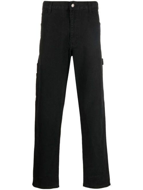 Logo-patch trousers - Black