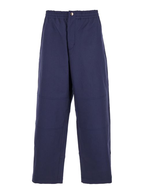 Blue Elastic Waist Pants