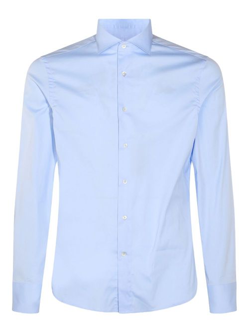 Long-sleeve button-fastening shirt - Blue