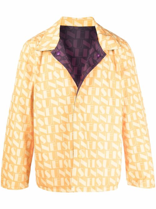 Reversible monogram jacket - Yellow