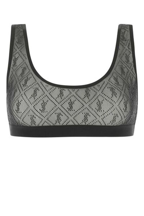 Saint Laurent Logo Embellished Bra