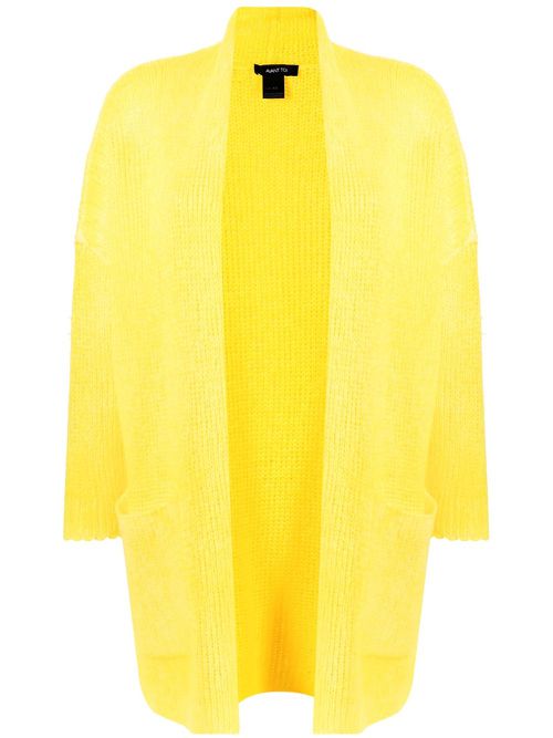 Open front knit jacket - Yellow