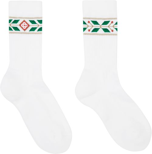Casablanca White Laurel Sport Socks