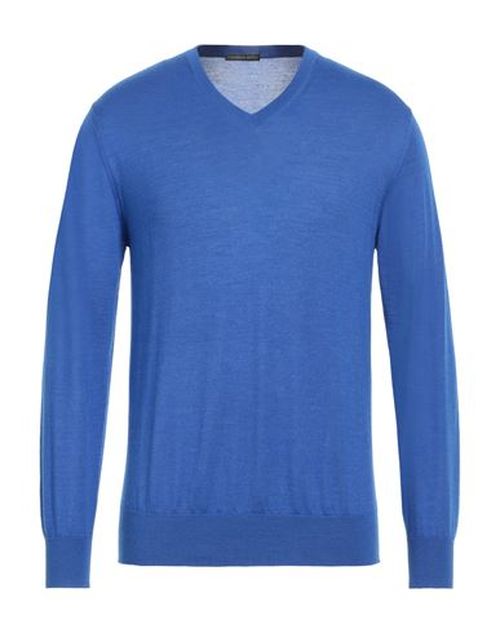 Man Sweater Azure Size S Wool, Silk