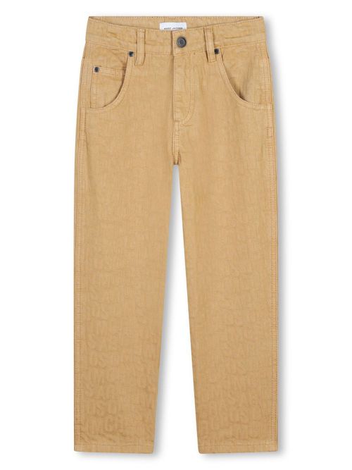 Logo-patch trousers - Neutrals