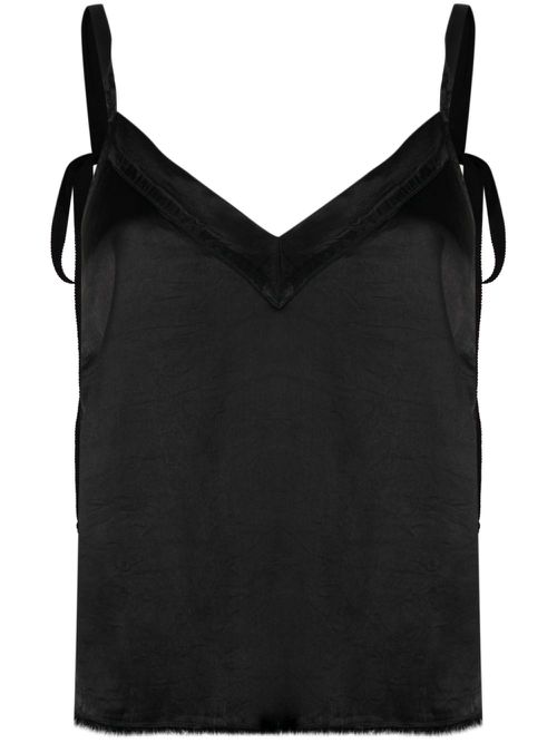 Mino satin top - Black