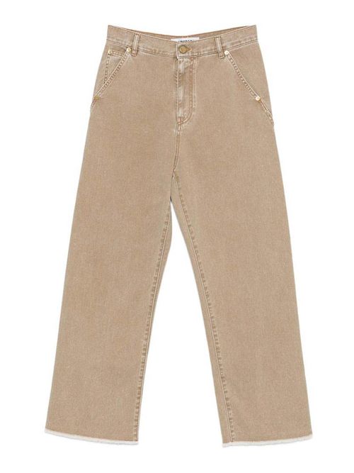 Sienna wide-leg jeans in camel cotton