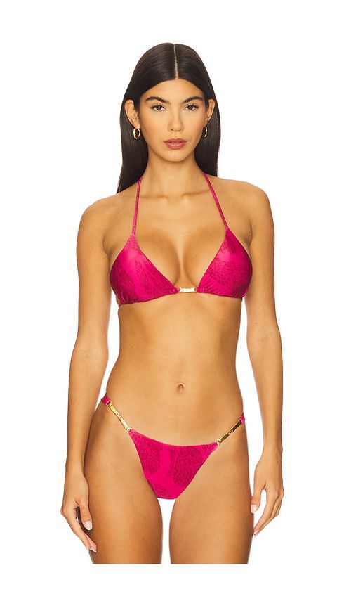 Vix Swimwear Candice Triangle Bikini Top in Pink. - S also in