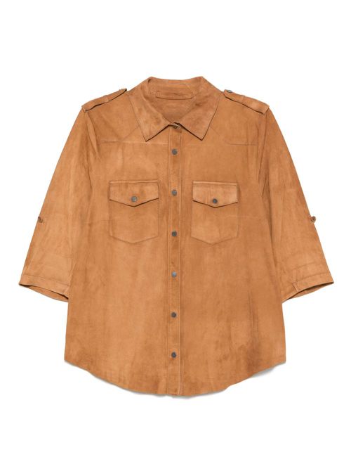 Salvatore Santoro suede shirt - Brown