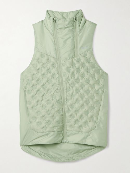 Repel Aeroloft Padded Quilted Therma-fit Adv Vest - Green