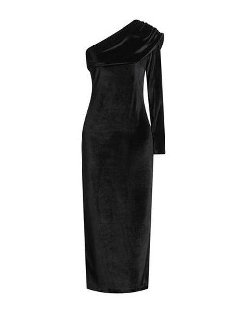 Woman Maxi dress Black Size L Polyester, Elastane