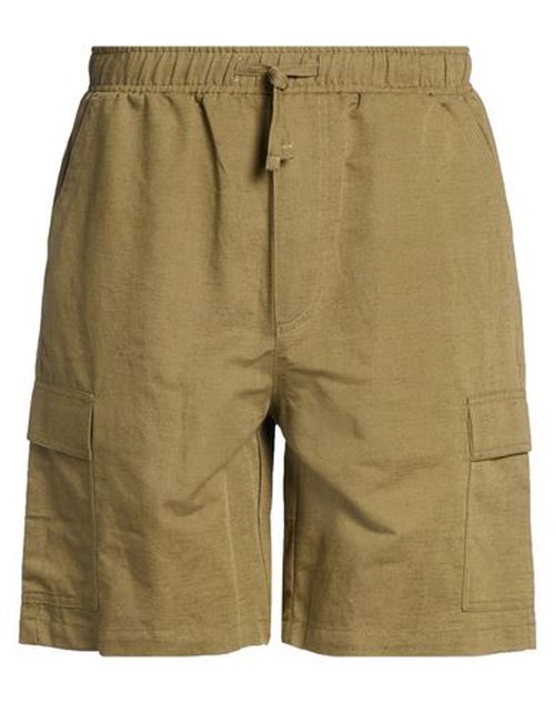 Man Shorts & Bermuda Shorts Military green Size 36 Linen, Cotton