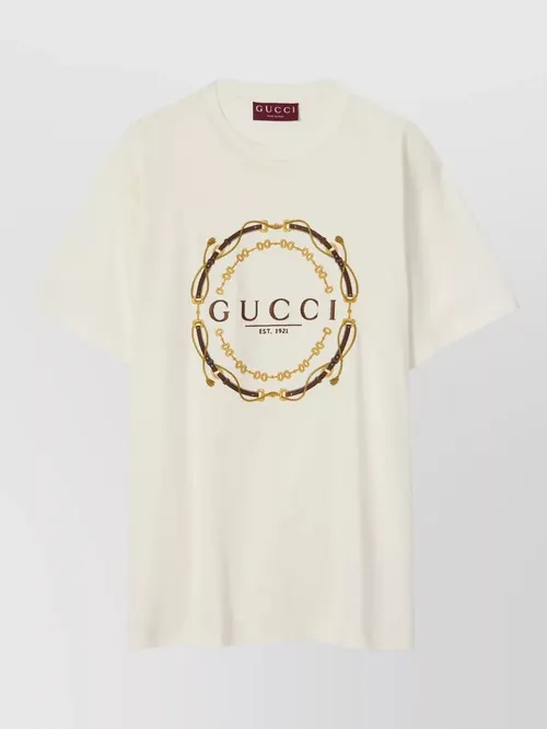 Gucci - cotton jersey top short sleeves crew neck