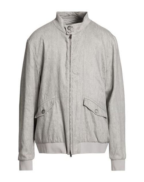 Man Jacket Light grey Size 40 Linen, Elastane, Elastomultiester, Cotton, Modal