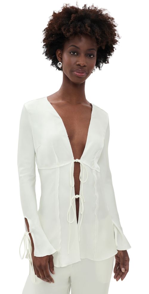 Veil Blouse Porcelain