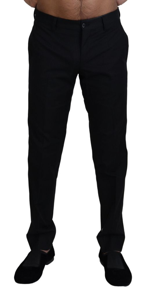 Cotton Chino Trousers — Black