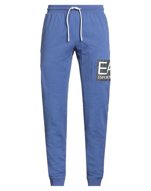 Man Pants Azure Size S Cotton, Elastane