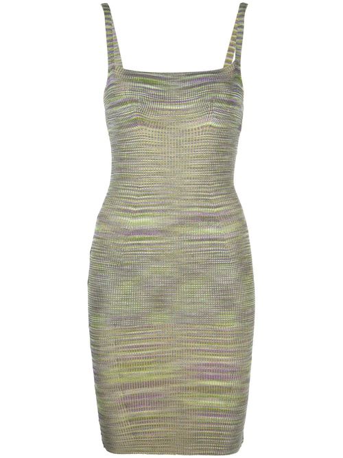 Sleeveless jersey-knit cut-out dress - Green
