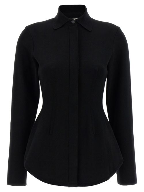 Stretch Viscose Blouse — Black