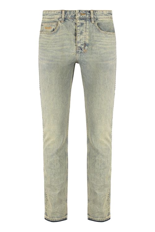 5-Pocket Frayed Hem Skinny Jeans