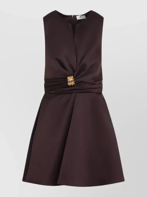 Elisabetta Franchi - duchesse short dress sleeveless pleated skirt