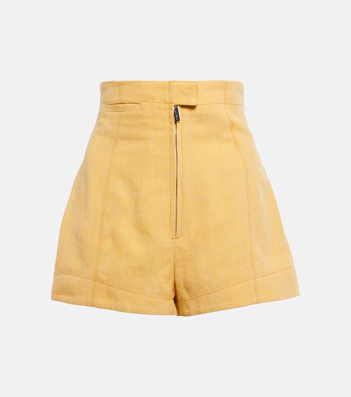 Le Short Areia high-rise linen-blend shorts
