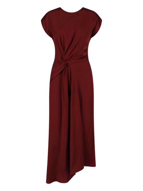 Satin-Blend Midi Dress