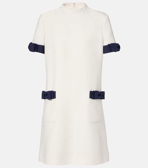 Crepe Couture bow-detail minidress