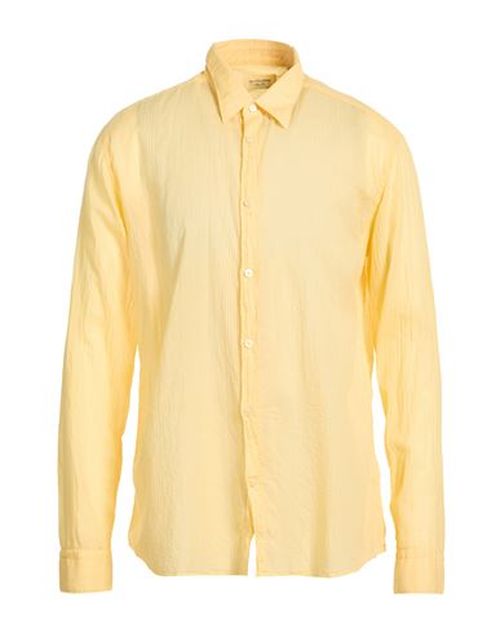 Man Shirt Yellow Size 17 ½ Cotton, Elastane