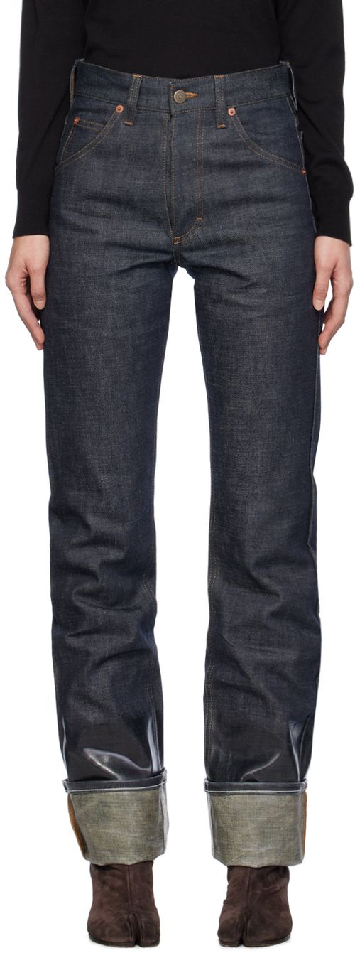 Maison Margiela Indigo Lacquered Jeans