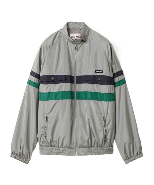 Technical silk blouson jacket