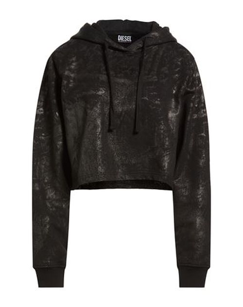 Woman Sweatshirt Black Size XS Cotton, Elastane